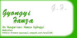 gyongyi hamza business card